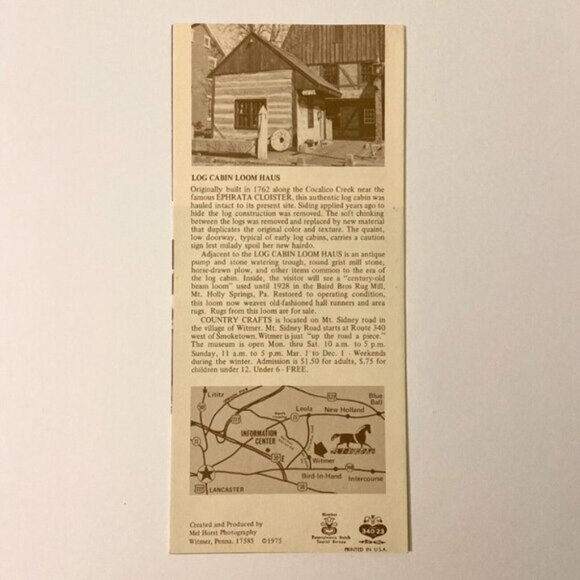 Vintage Folk Craft Museum Pennsylvania Dutch Gallery  Travel Brochure Americana - Picture 2 of 12